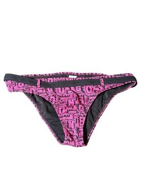 NWT! PacSun Black Bikini Bottoms with Pink Graphic Trim